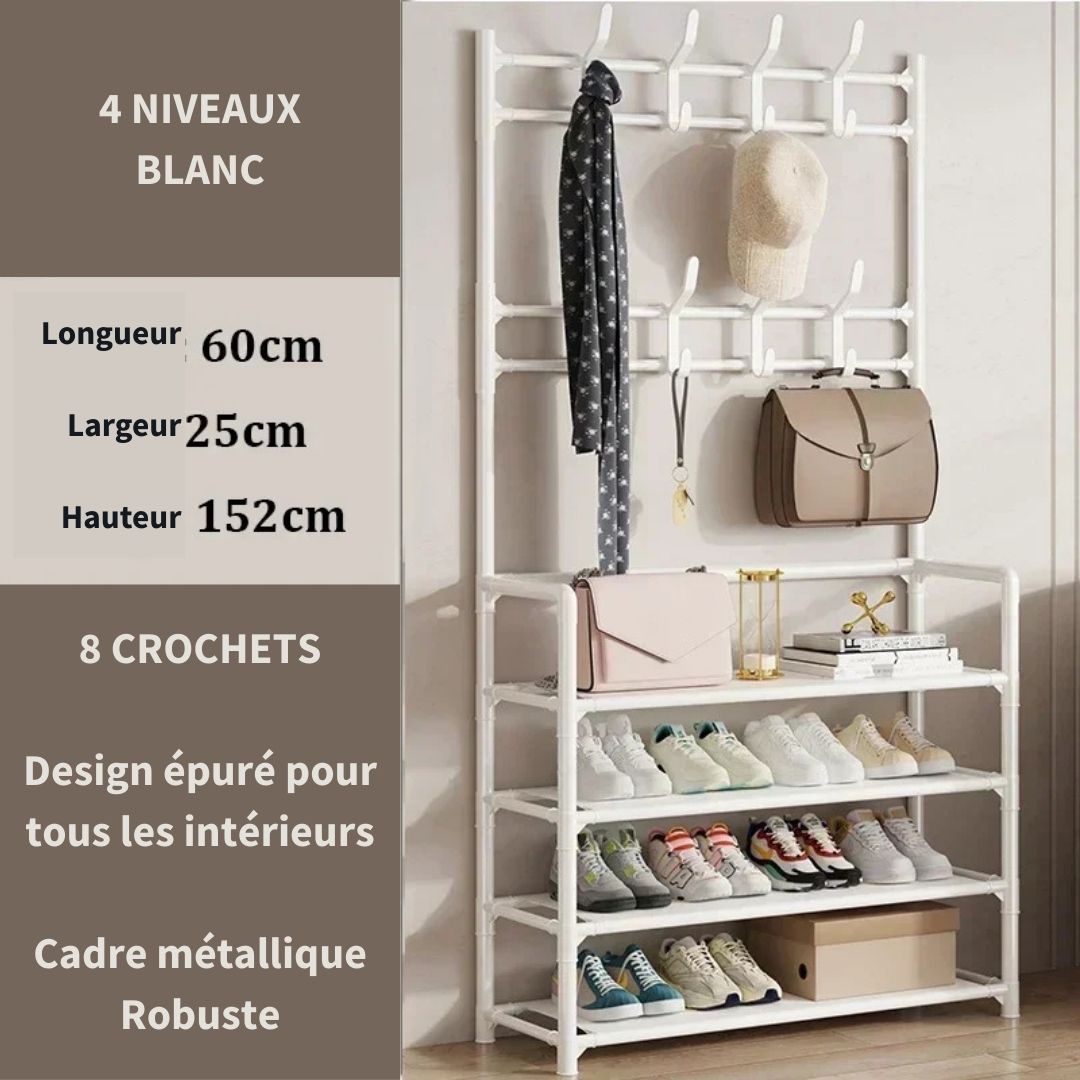 Meuble à Chaussure et Porte Manteau