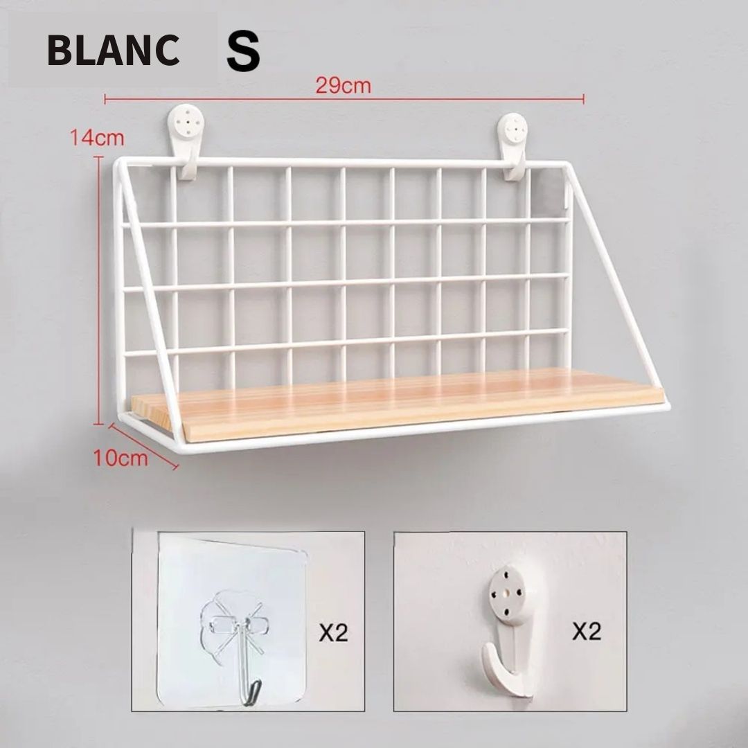 Etagère Murale Bois et Métal