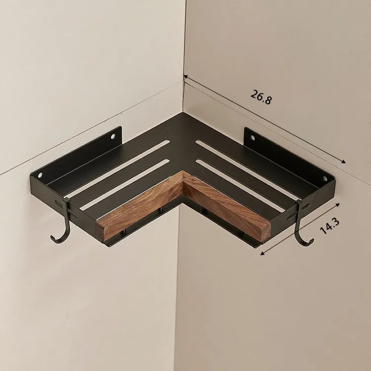 Etagère de Douche Aluminium et Bois