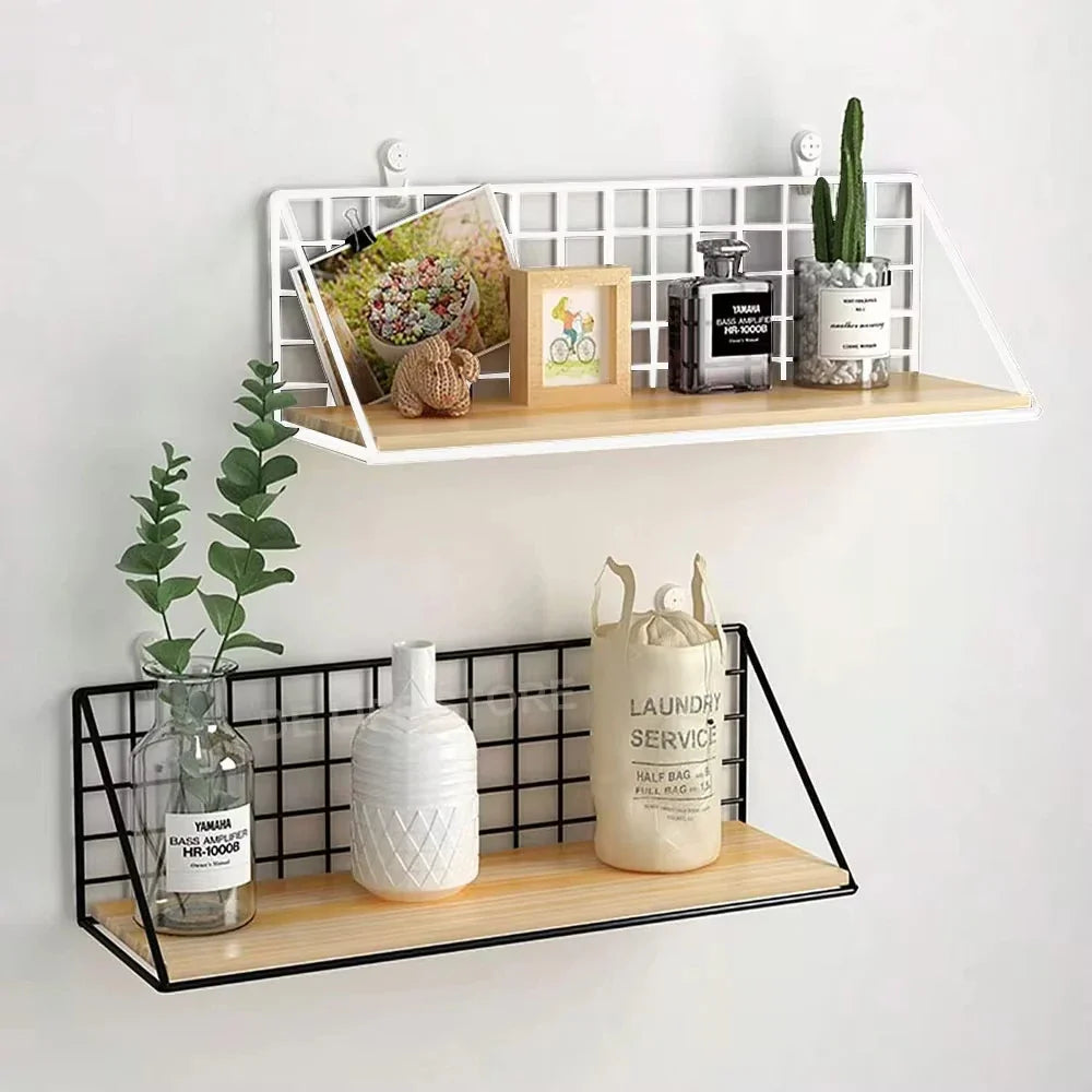 Etagère Murale Bois et Métal