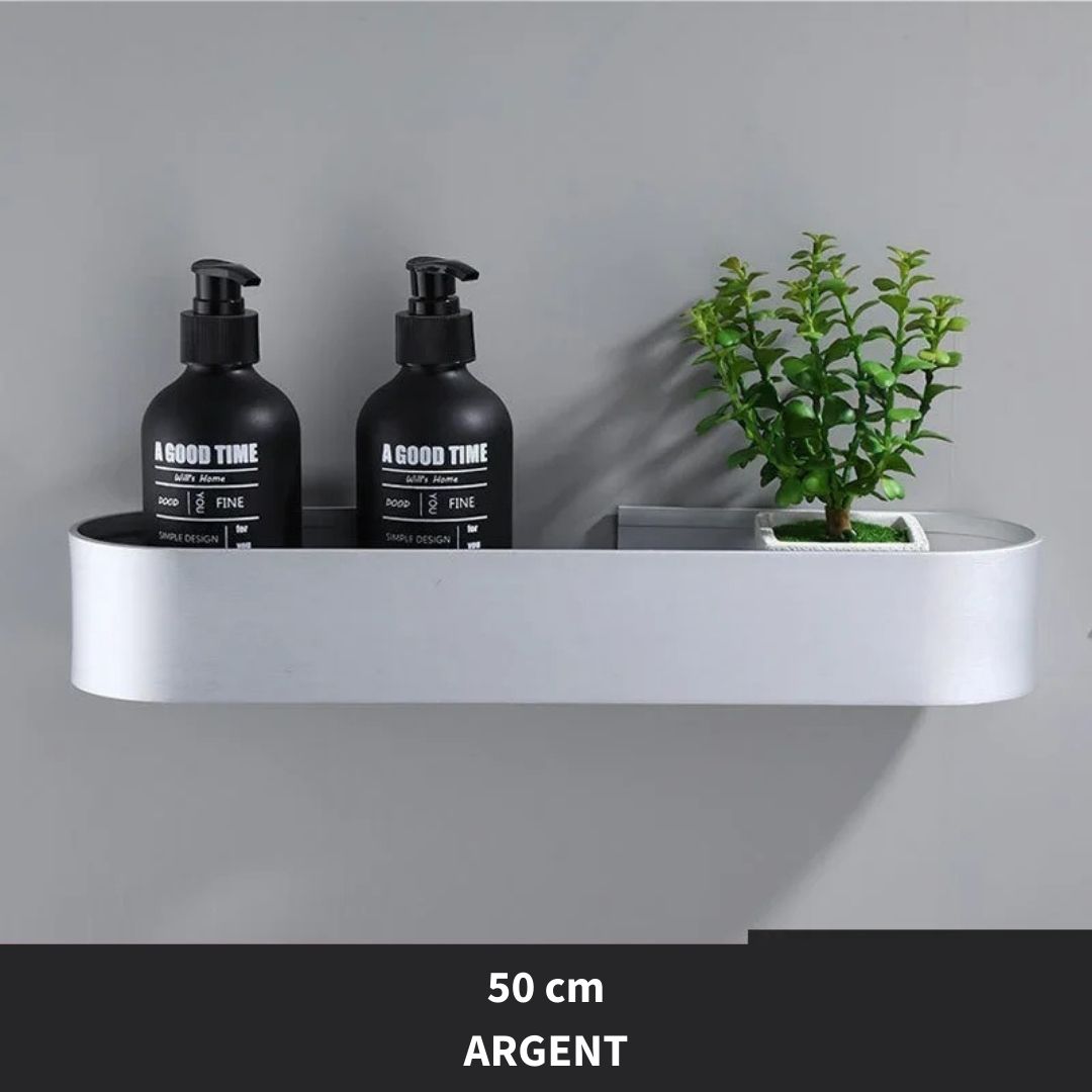 Etagère Salle de Bain sans perçage en Aluminium
