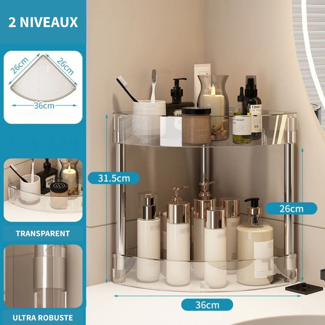 Etagère d'Angle pour Salle de Bain