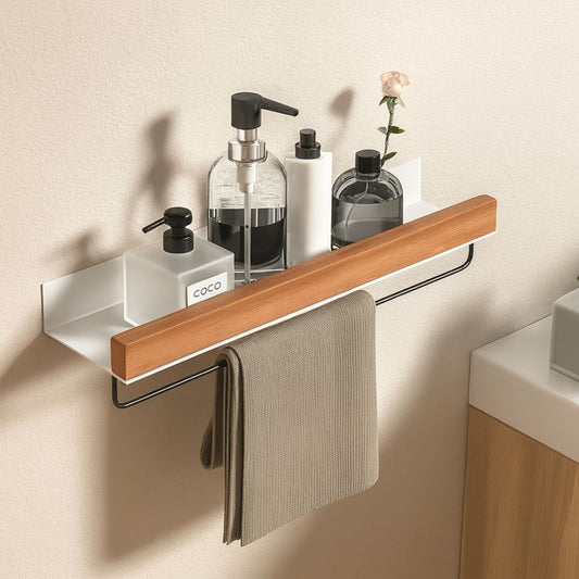 Etagère Murale Blanche Alu et Bois