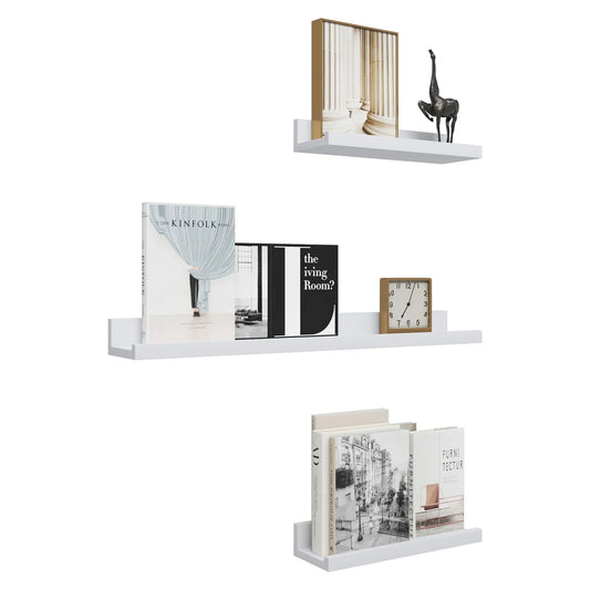 Etagère murale design blanche (Lot de 3)