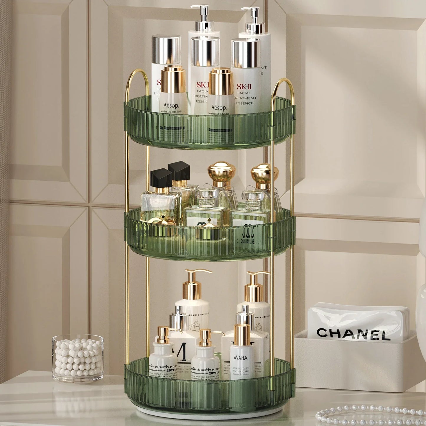 Etagère Rotative Salle de Bain | Parfums et Cosmétiques