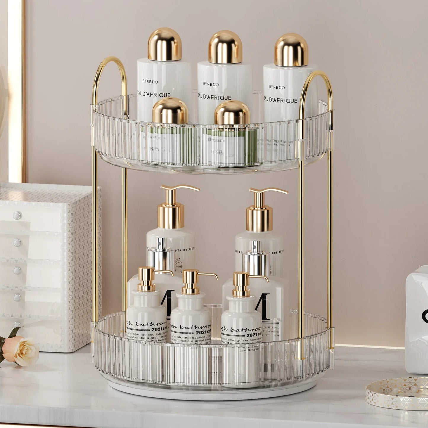 Etagère Rotative Salle de Bain | Parfums et Cosmétiques