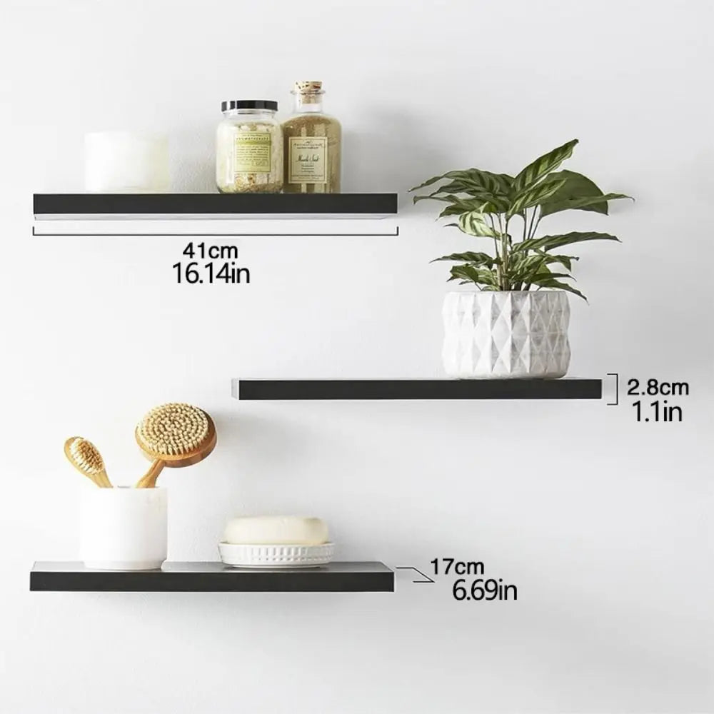 Etagère Murale Bois Fixation Invisible | Lot de 3