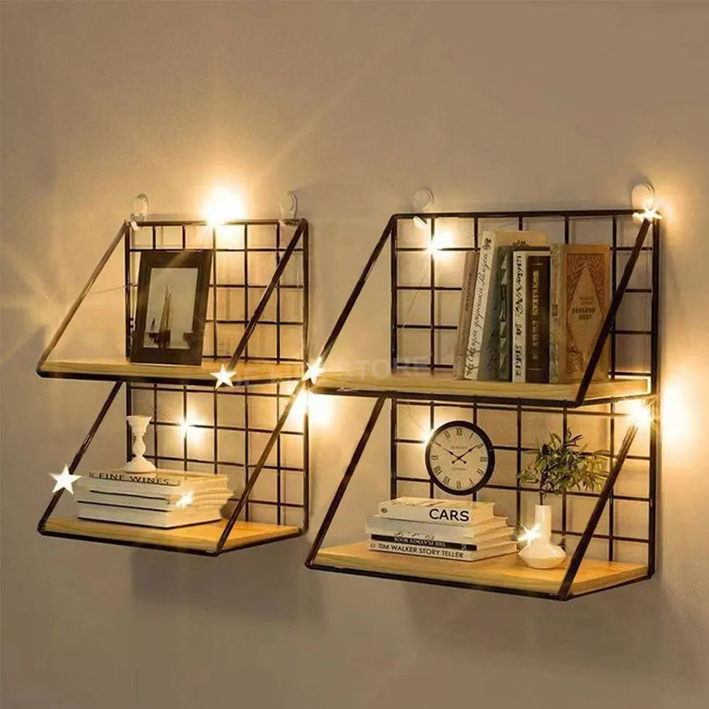 Etagère Murale Bois et Métal