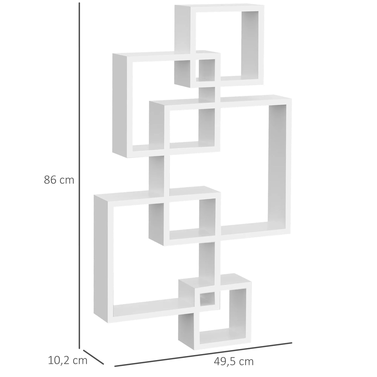 Etagère Niche Murale à 5 cubes