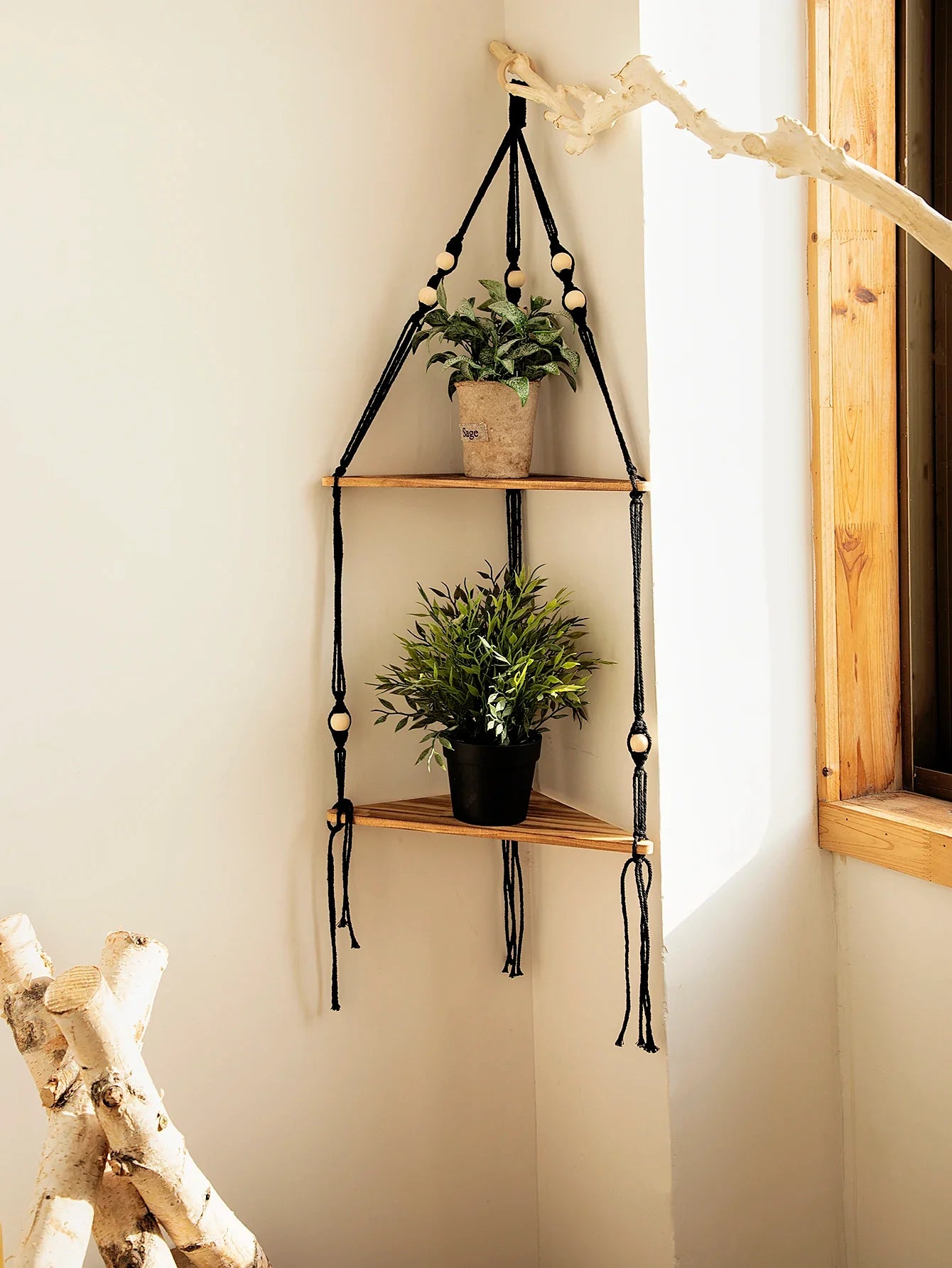 Etagère d'Angle Murale Design Suspendue