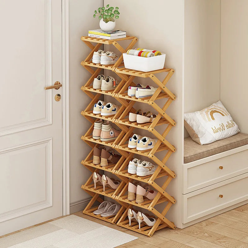 Etagère a chaussure en bois | Bambou