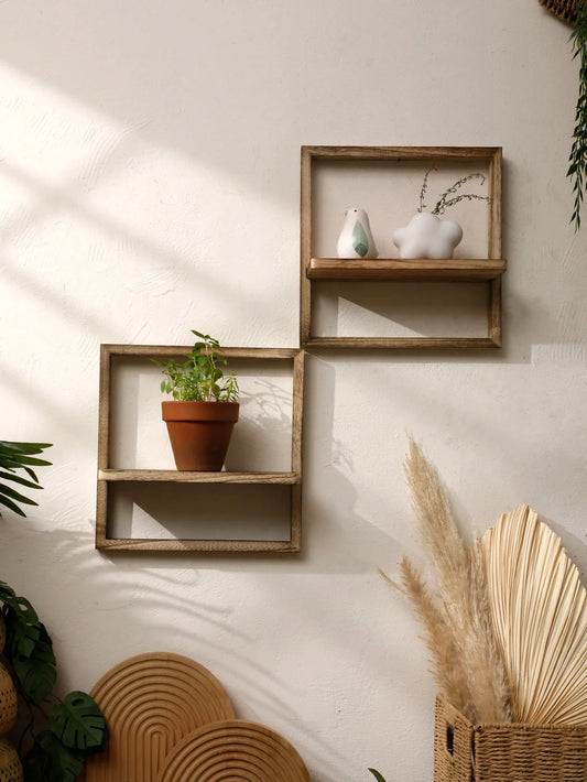 Etagère murale Cuisine Bois Carré