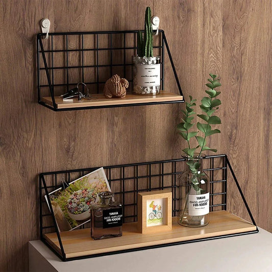 Etagère Murale Bois et Métal