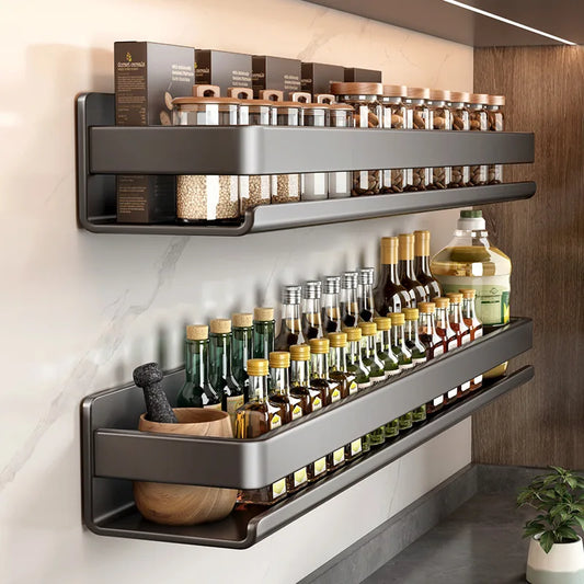 Etagère Murale Cuisine Métal pour Bocaux et Bouteilles
