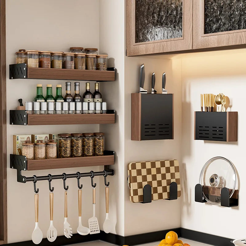 Etagère à Epice Murale avec Barre de Suspension