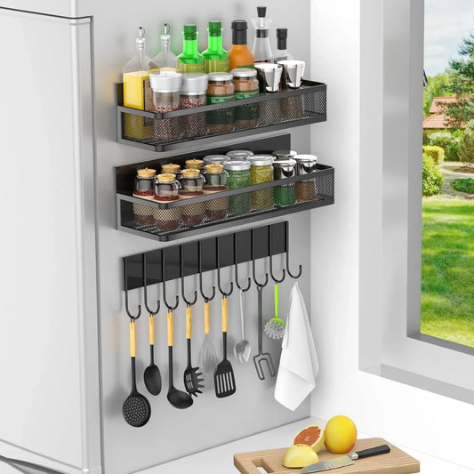Etagère Magnétique Cuisine | Paniers & Crochets pour Réfrigérateur