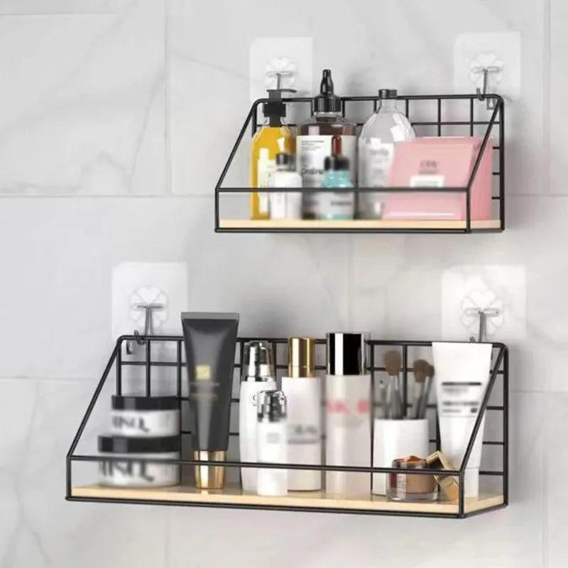 Etagère Murale Métal Design | Socle Bois