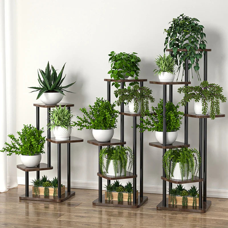 Etagère Pots de Fleurs en Bois