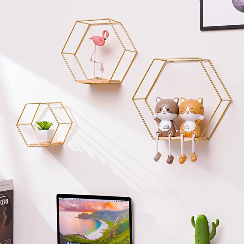 Etagère Murale Hexagonale | Lot de 3