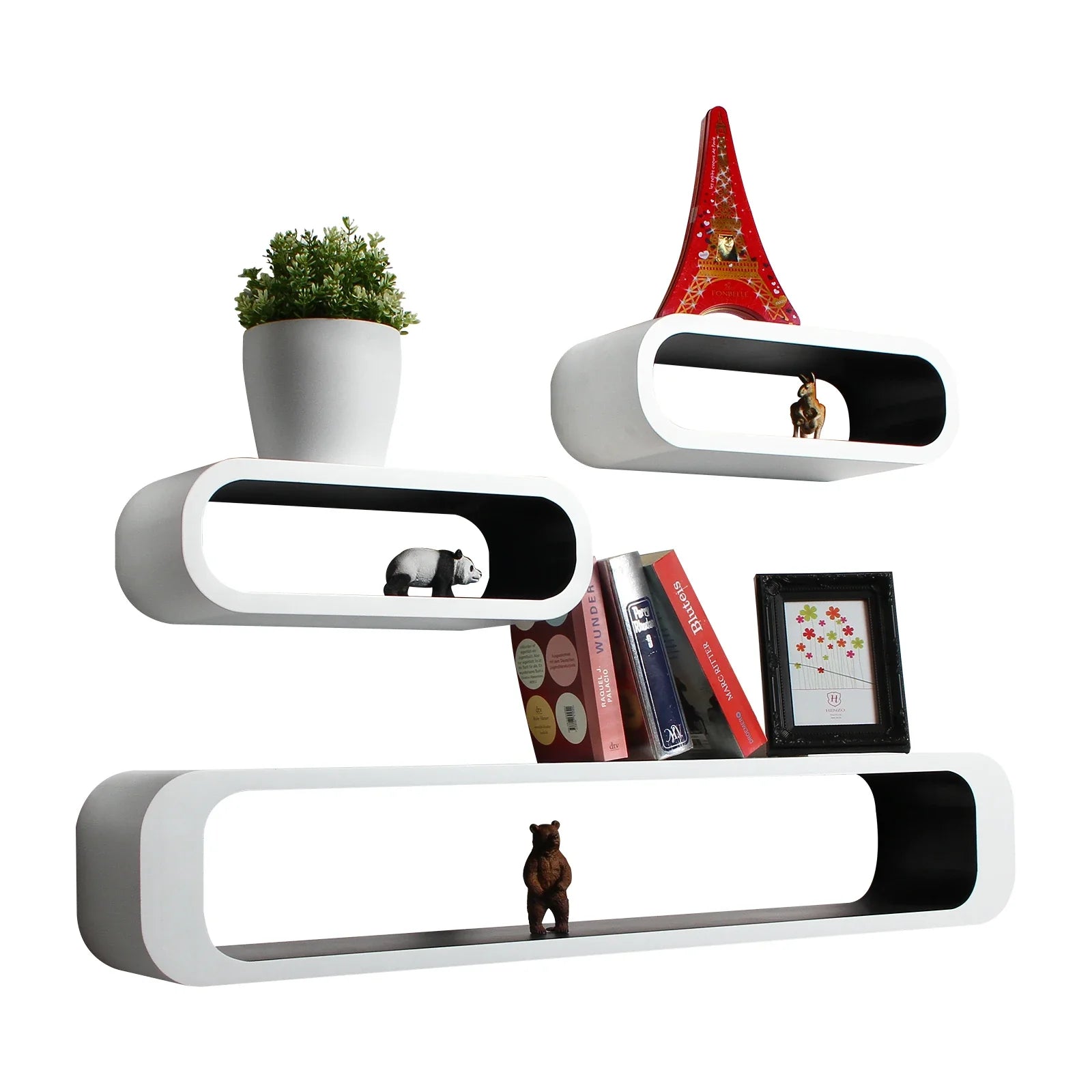 Etagère Murale Design Original en Bois | Lot de 3